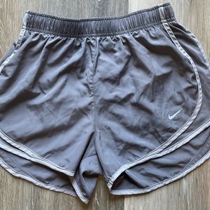 nike dri-fit track shorts grey